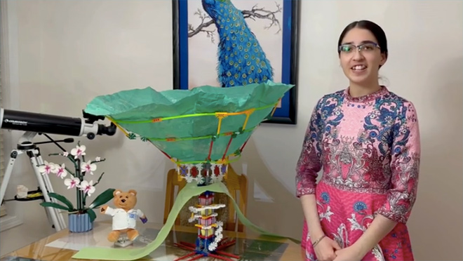 Prabhnoor Sidhu of Prince George with her NatureGate science project