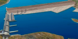 Artist rendering of the Site C Dam
