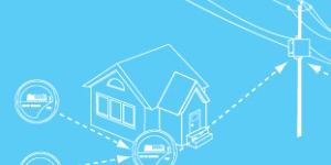 House with smart meter illustration
