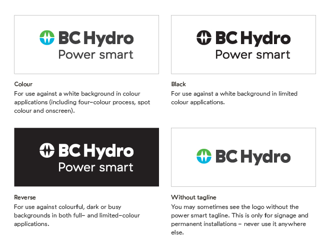 BC Hydro Logo guidelines