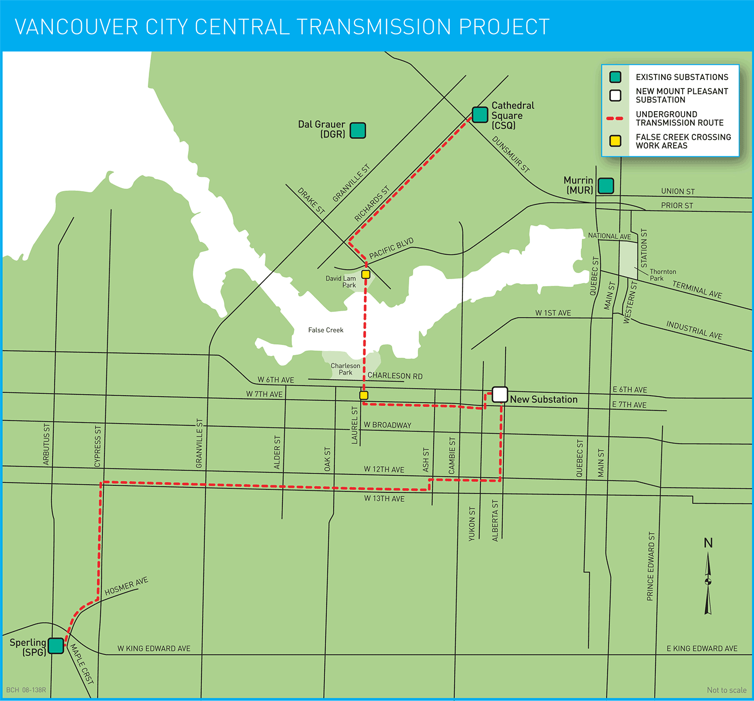 Image of Vancouver City Central Transmission Project map