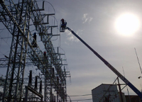 Electricians Brock Harvey and Curtis Byhre working at Port Alberni substation.​
