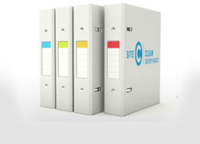 White binders holding Site C reports White binders holding Site C reports