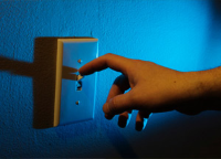 Turning a light switch off Turning a light switch off