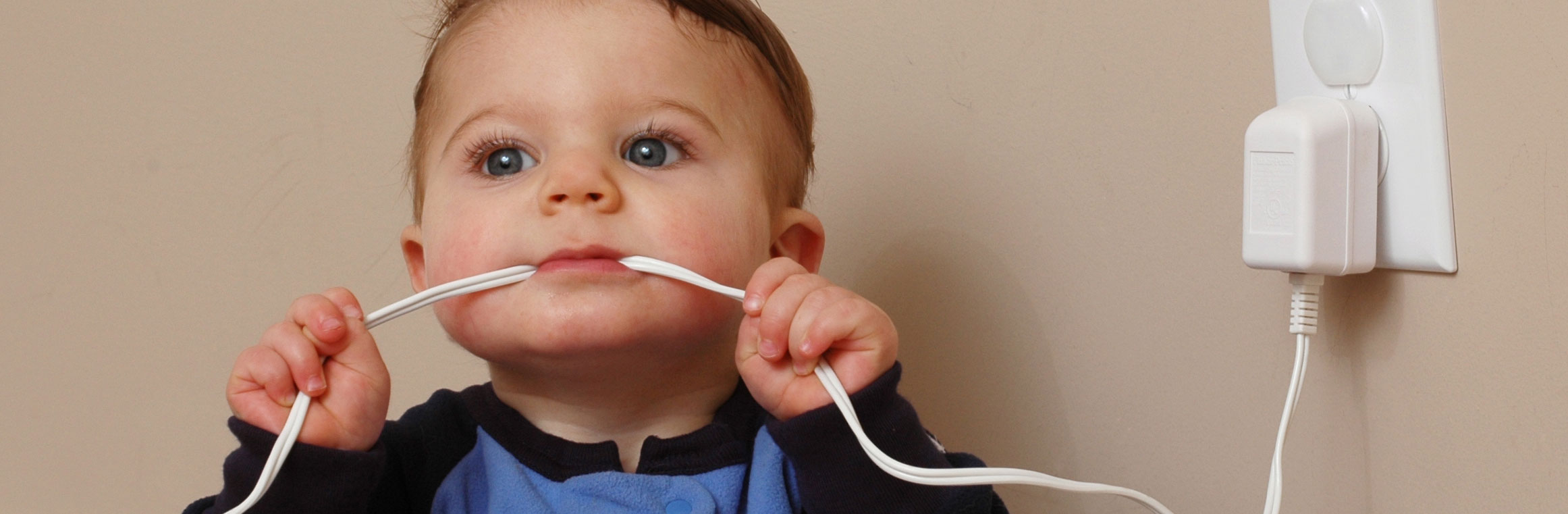 Baby biting power cord