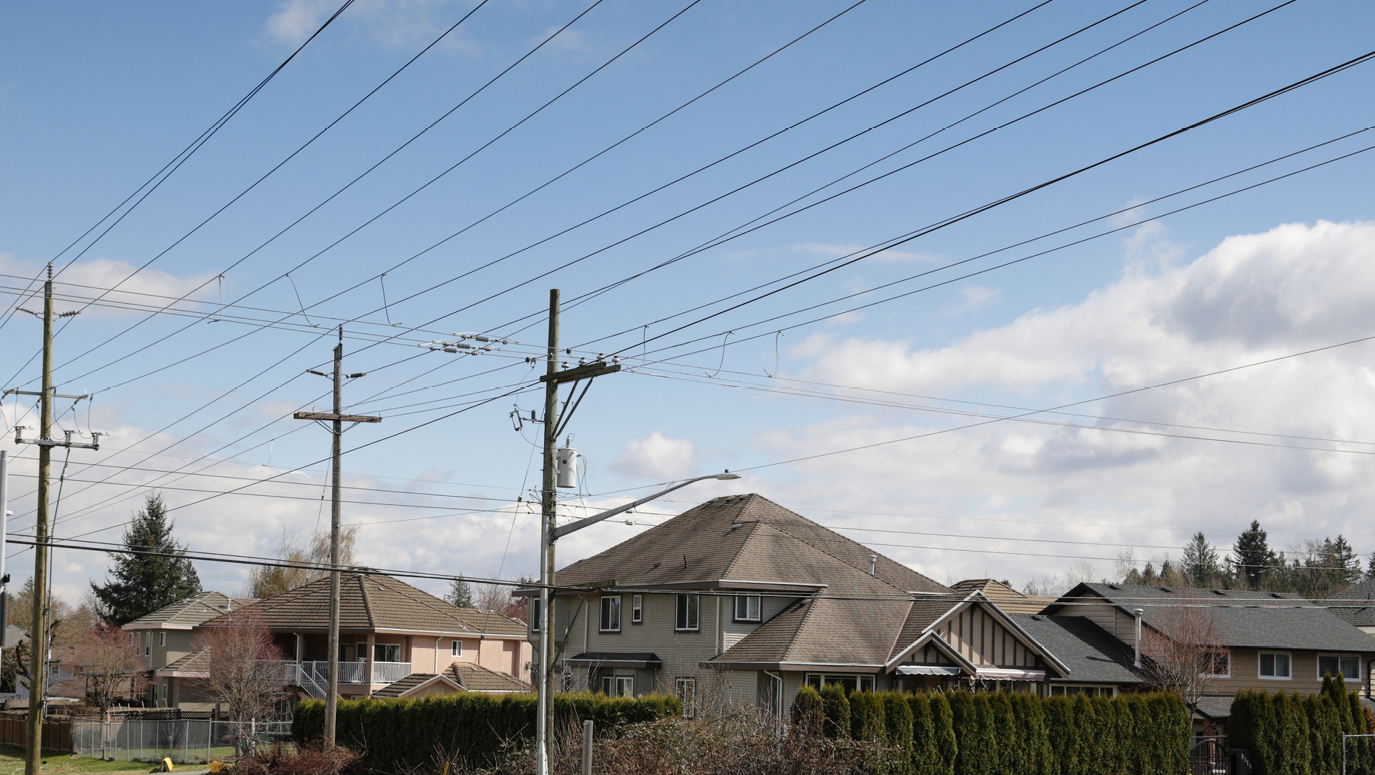 houses neighborhood next to overhead lines houses neighborhood next to overhead lines