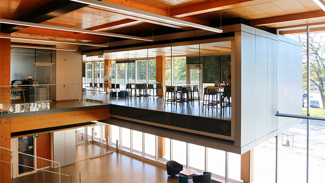 Photo of a classroom at Kwantlen University's Wilson School of Design