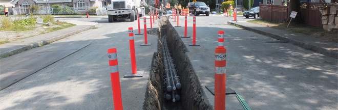 Burnaby to New Westminster duct bank work Burnaby to New Westminster duct bank work