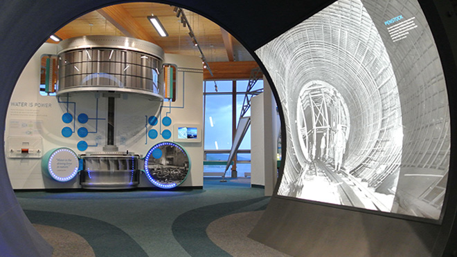 Interior of Bennett Dam Visitor Centre