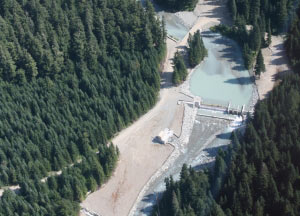 Run of river project at Fitzsimmons Creek in Whistler Run of river project at Fitzsimmons Creek in Whistler