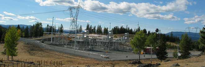 Image of Interior to Lower Mainland substation Image of Interior to Lower Mainland substation