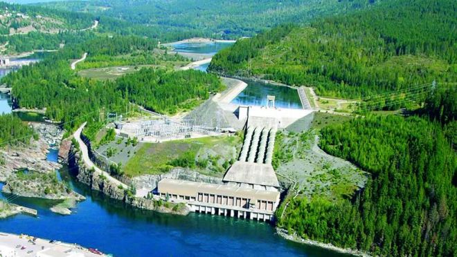 Aerial of the Kootenay Canal Generating Station