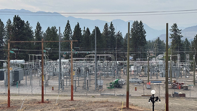 View of the Westbank substation
