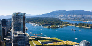 Aerial photograph of Vancouver, British Columbia