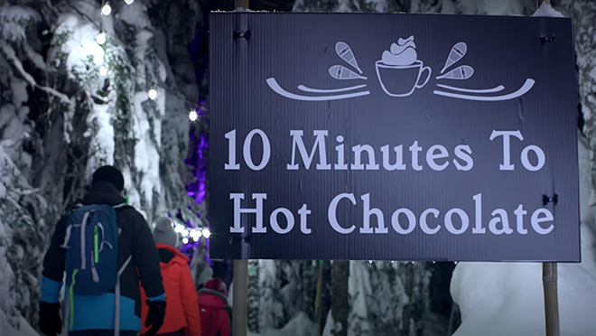 Hot chocolate sign Cypress mountain