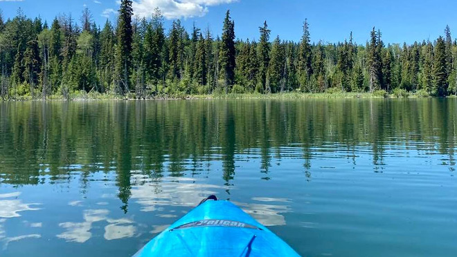 Kayaking at Stake Lake, B.C.