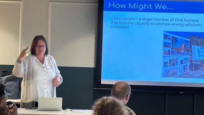 Sharon McKay presents at an ideation workshop