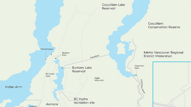 Coquitlam Buntzen System project map
