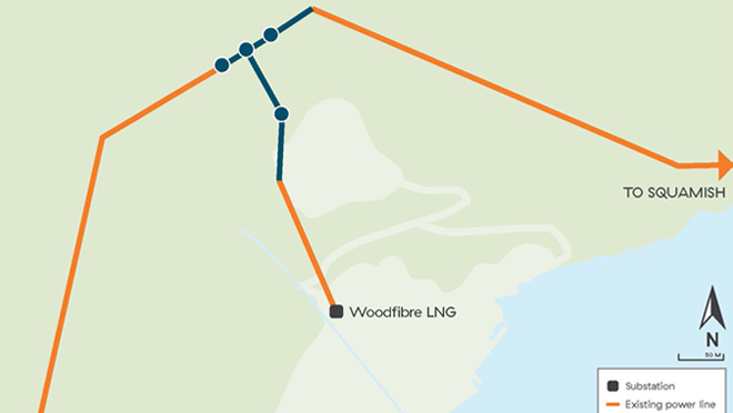 Stage 1: New connection at Woodfibre LNG