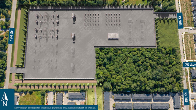 Aerial concept rendering of the future Clayton Heights Substation