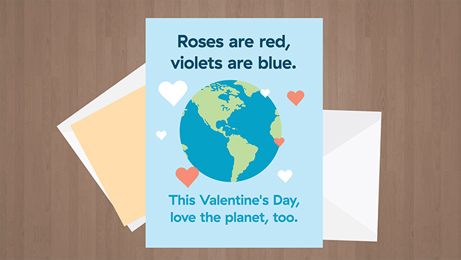 Eco-friendly Valentine's Day card Eco-friendly Valentine's Day card