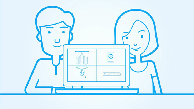 MyHydro couple with computer illustration MyHydro couple with computer illustration