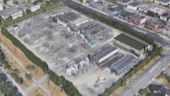 Newell substation - Rendering of the site looking northwest.