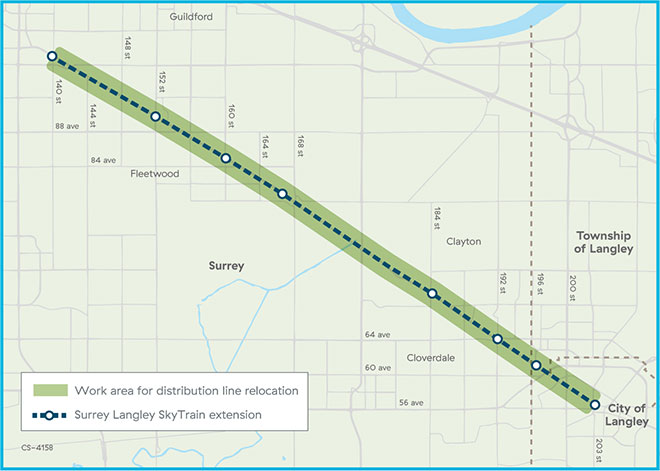 Surrey Langley skytrain Map