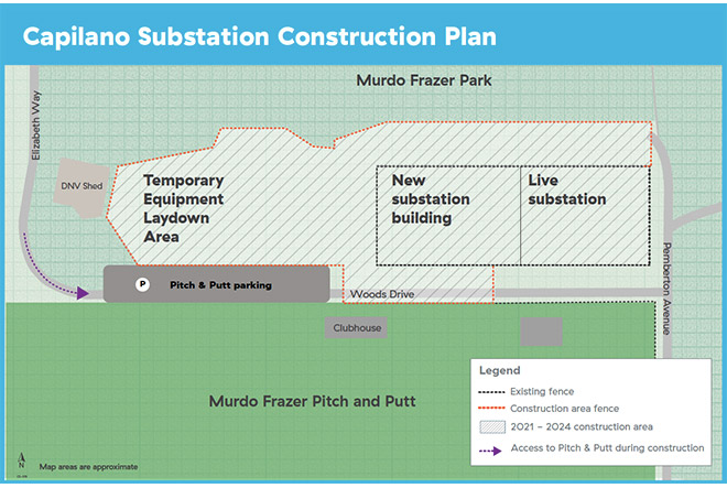 Capilano Substation construction plan Capilano Substation construction plan