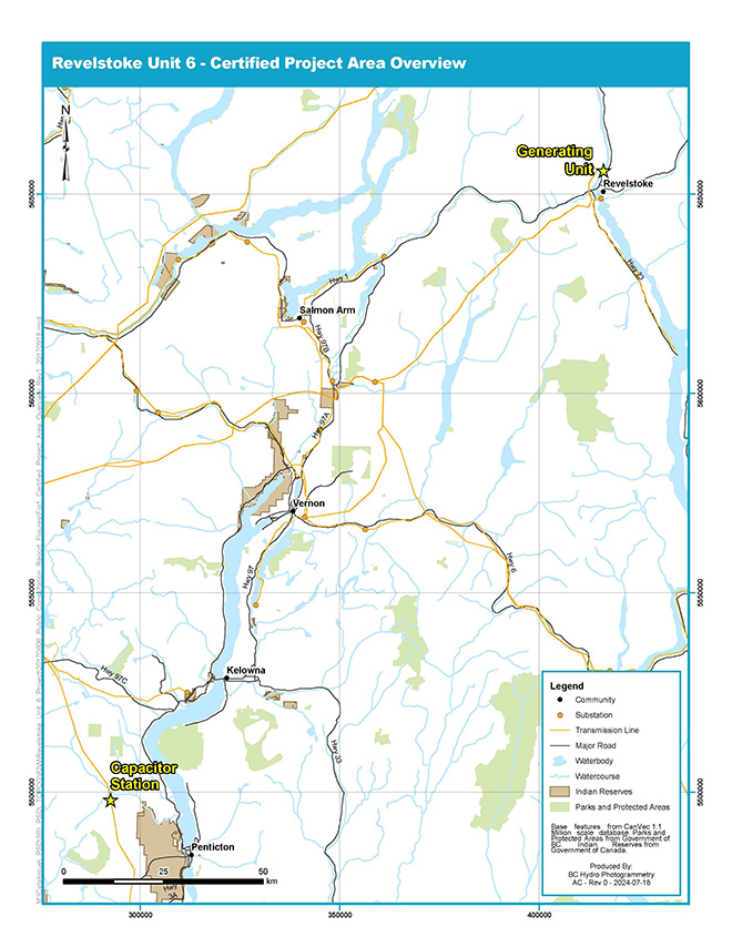 Revelstoke 6 Certified Project Area Overview