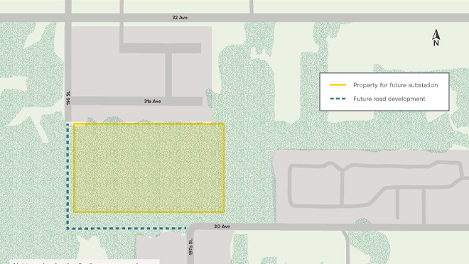 Brookswood Substation future project map