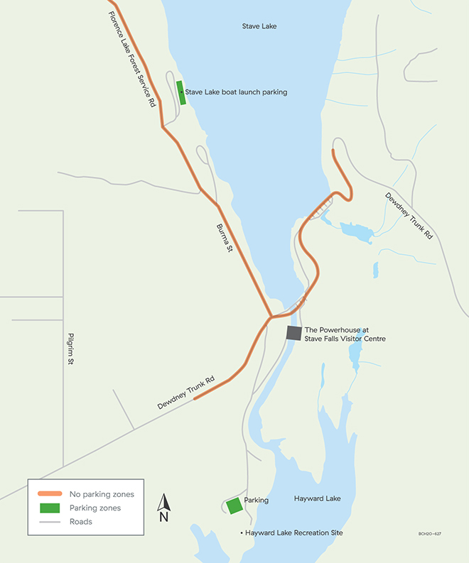 Hayward Lake area map