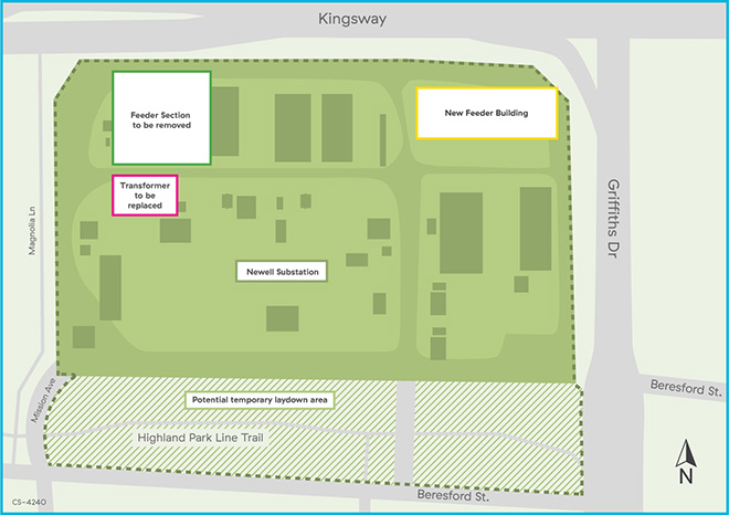 Newell substation upgrade project map