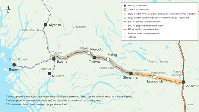 North Coast Electrification project map