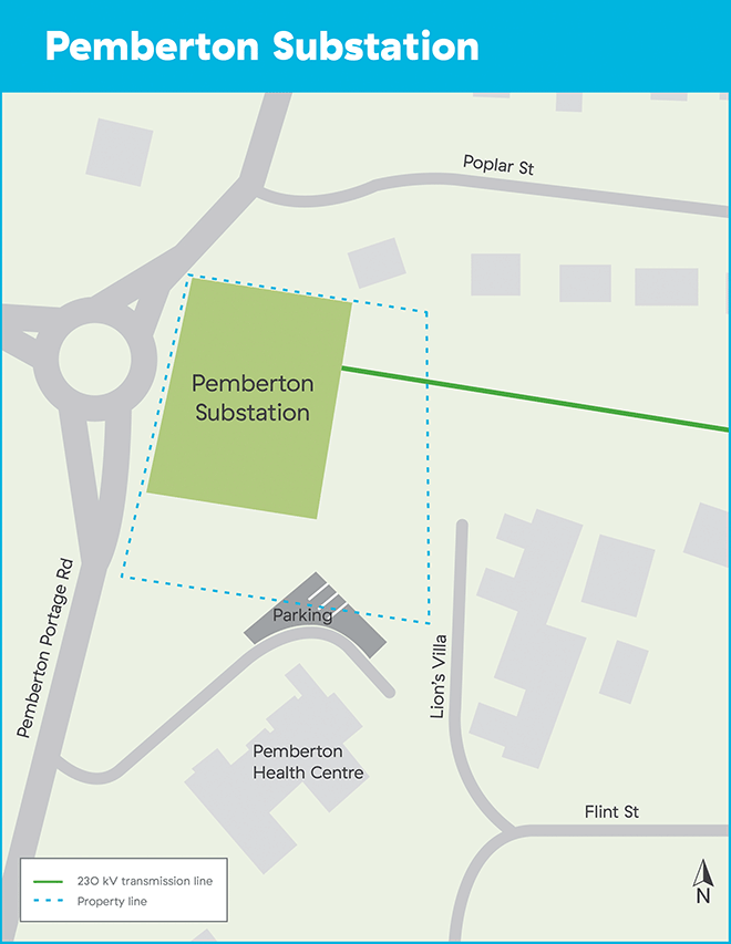 Pemberton substation project map