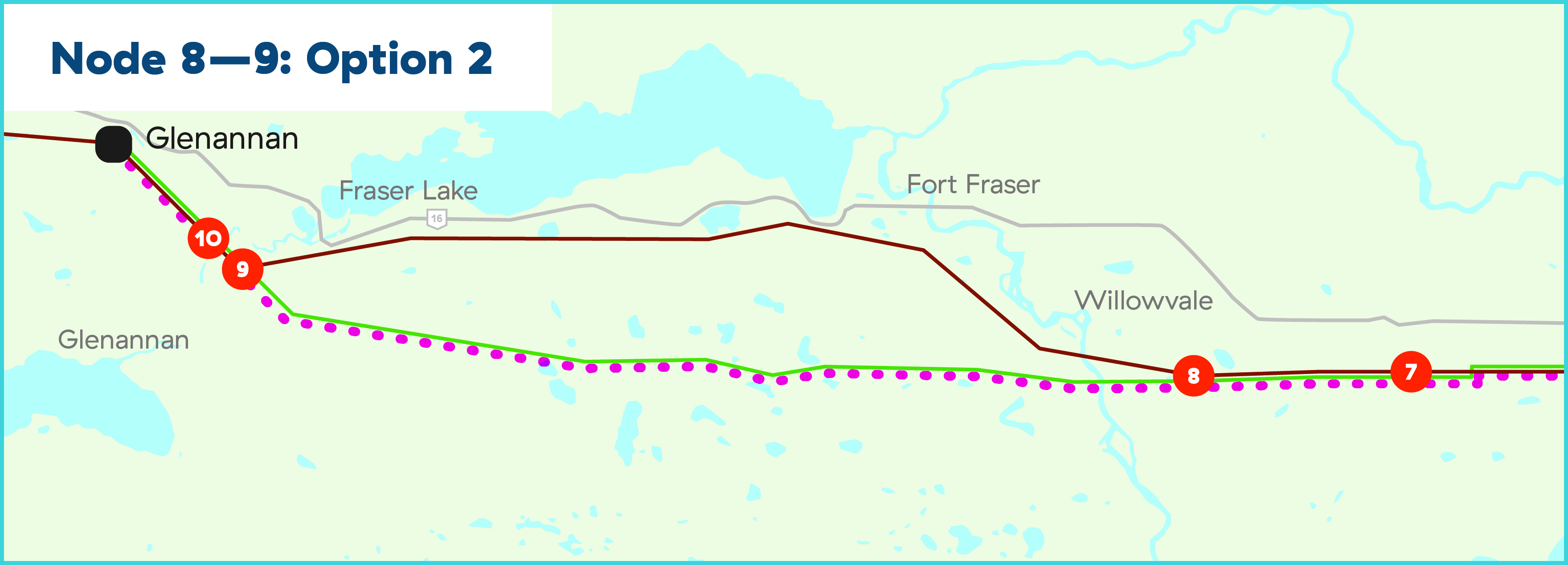 Prince George to Glenannan Transmission Project Node 8-9 Option 2