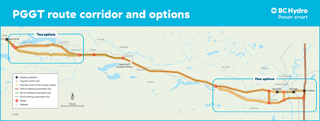 Prince George to Glenannan route corridor and options