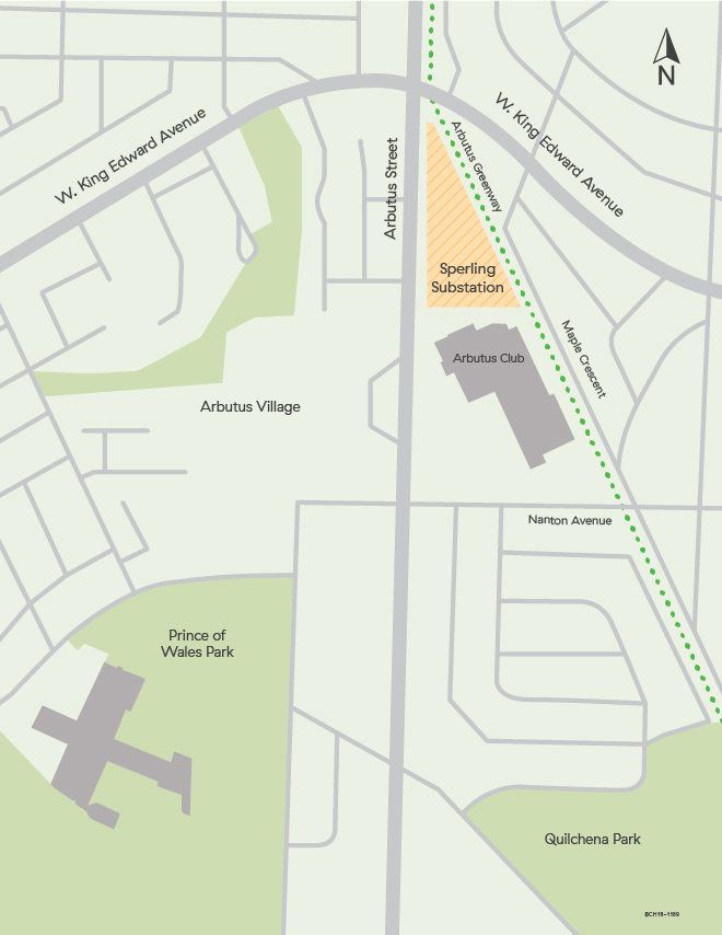 Map of the Sperling Substation site