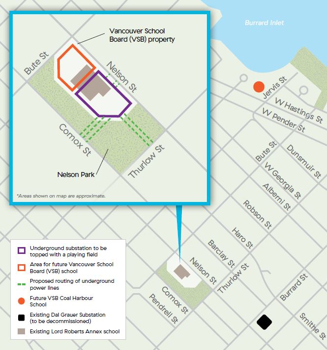 Map of details involving the West End Substation Project Map of details involving the West End Substation Project