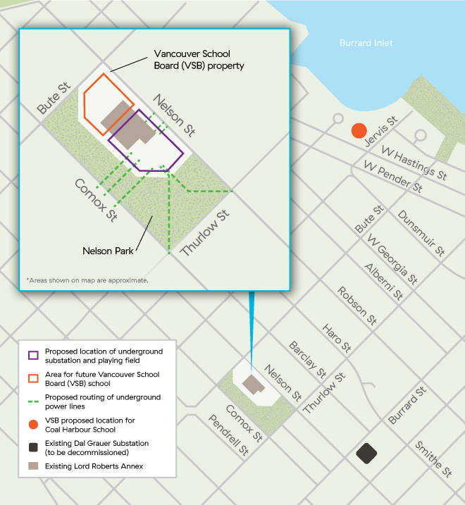 Map of details involving the West End Substation Project Map of details involving the West End Substation Project