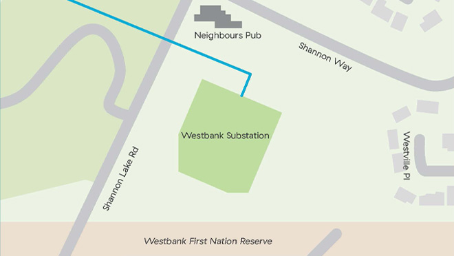 Westbank Substation Upgrade project map