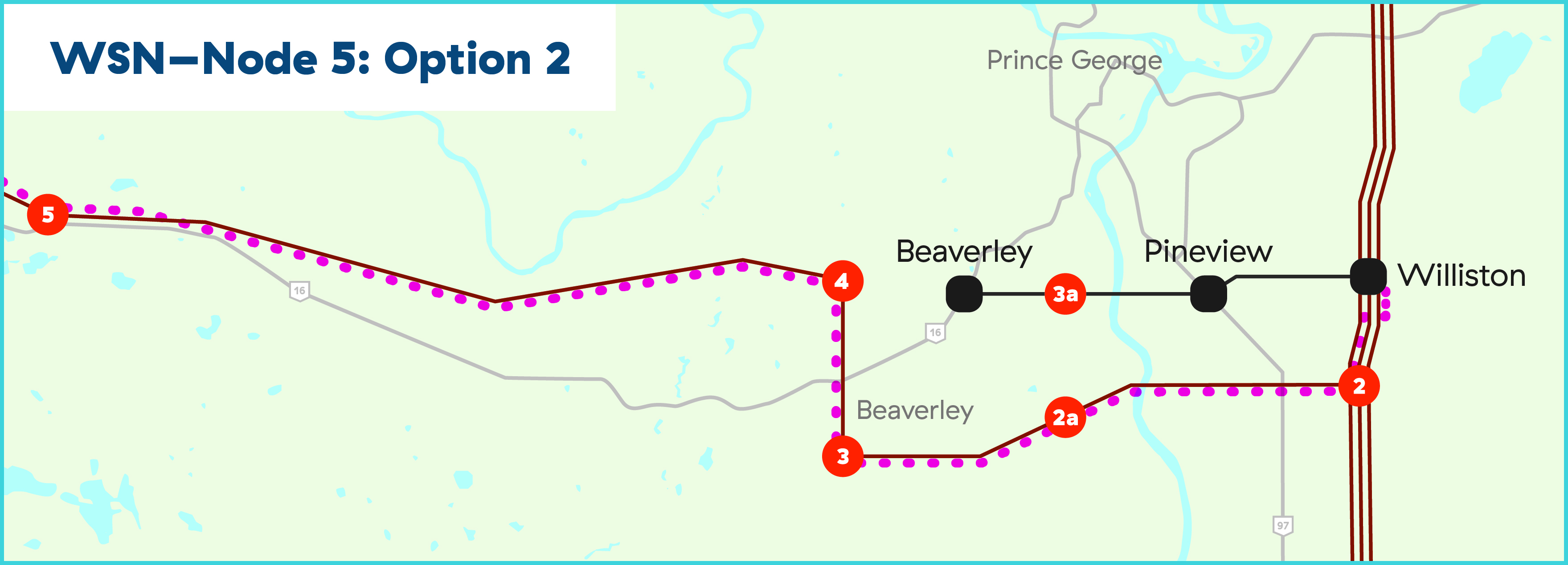 Prince George to Glenannan Transmission Project Node 5 Option 2