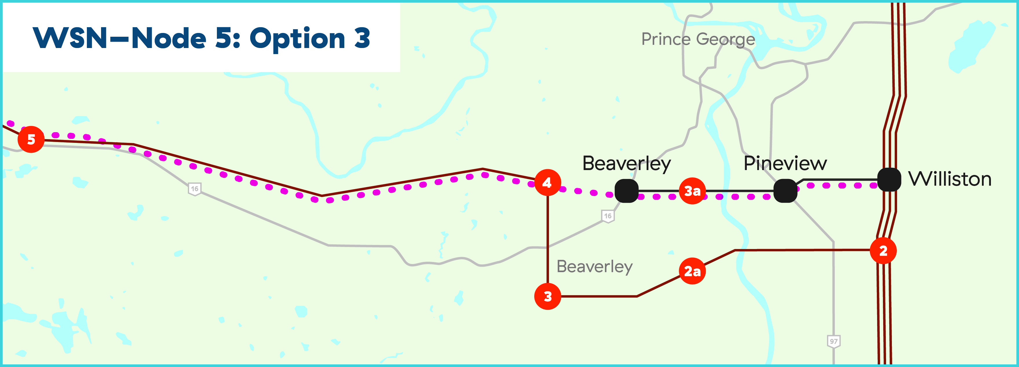 Prince George to Glenannan Transmission Project Node 5 Option 3