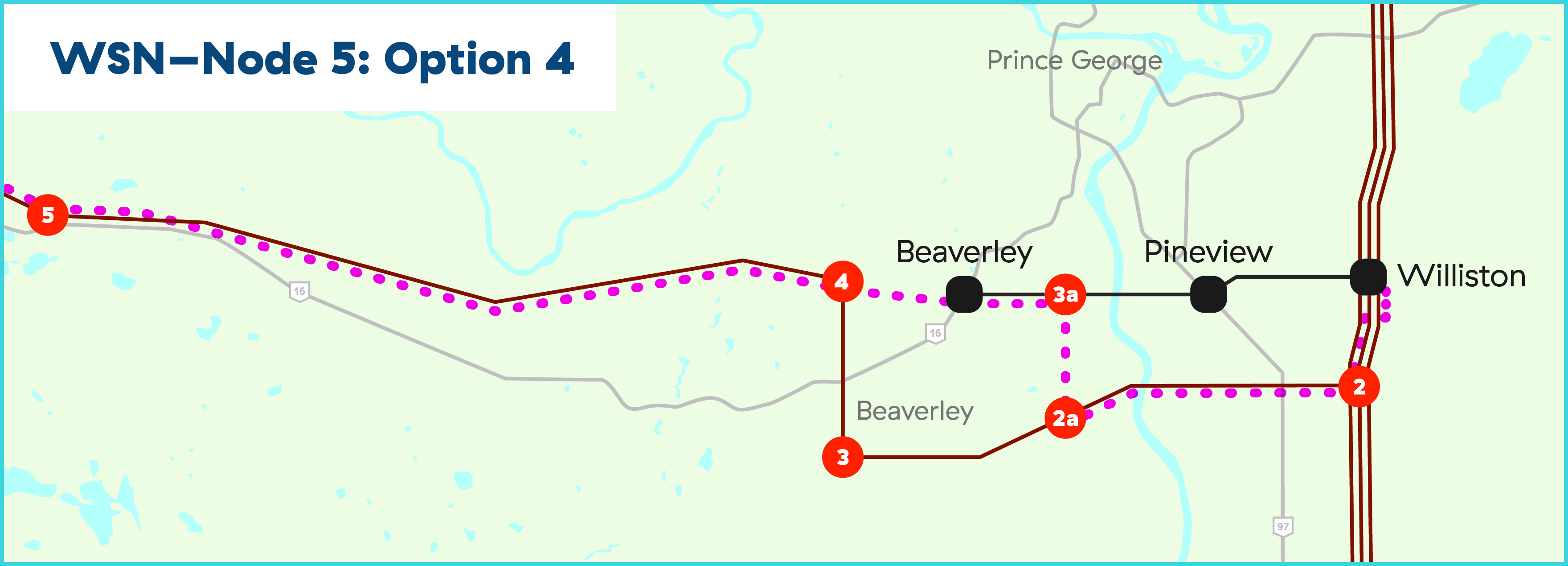 Prince George to Glenannan Transmission Project Node 5 Option 4