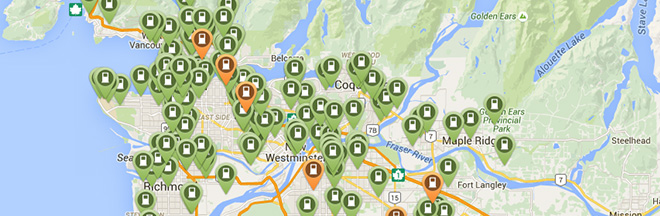 PlugShare charging map screenshot feature PlugShare charging map screenshot feature