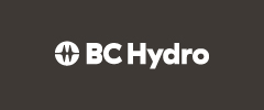 BC Hydro logo reverse B&W