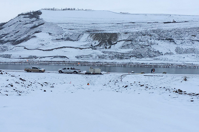 Site C photo of left bank Site C photo of left bank