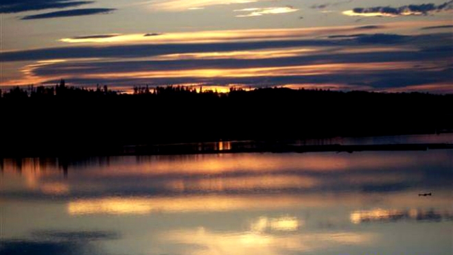 Alexander Mackenzie's Landing at sunset