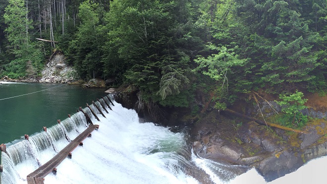 Clayton Falls Head Pond Panorama Overview, Bella Coola