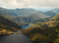 Aerial photograph of the Haida Gwaii landscape